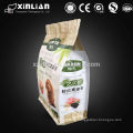 2015 Factory price Ziplock, Flat bottom, Side gusset, Quad seal, coffee tea bag